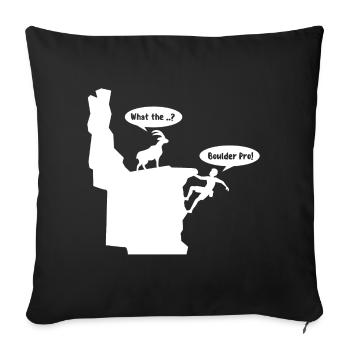 Escalade alpinisme alpinisme drôle drôle drôle - Housse de coussin décorative 45 x 45 cm - noir - Devant