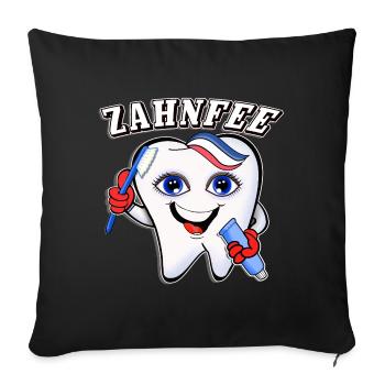 Dentiste Assistant dentaire Cabinet Dental Hero Tooth Fairy - Housse de coussin décorative 45 x 45 cm - noir - Devant