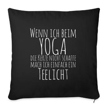 Yoga Kerze - Sofakissenbezug 45 x 45 cm - Schwarz - Vorne