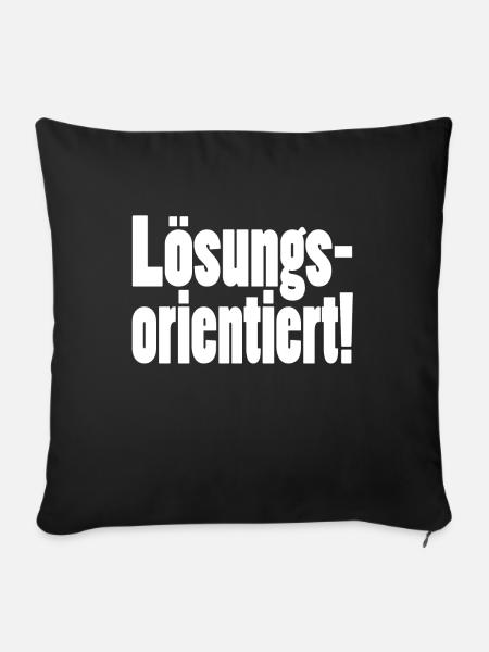 Lösungsorientiert - Sofakissenbezug 45 x 45 cm - Schwarz