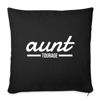 Aunt Tourage - Sofakissenbezug 45 x 45 cm - Schwarz - Vorne