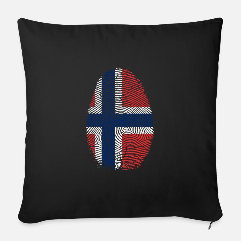 Norwegen - Sofakissenbezug 45 x 45 cm - Schwarz