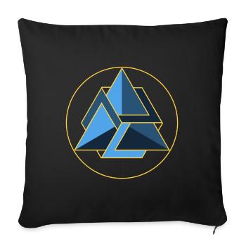 Antahkarana double 2 - Housse de coussin décorative 45 x 45 cm - noir - Devant