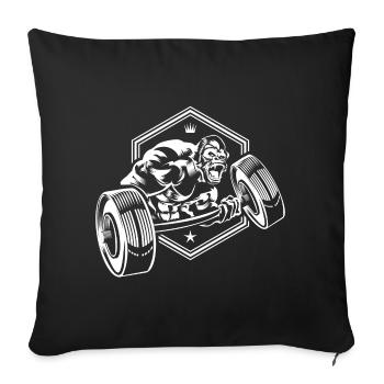 gorilla gym workout - Sofakissenbezug 45 x 45 cm - Schwarz - Vorne