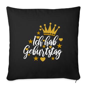 Happy Birthday Birthday Sayings - Sofa pillowcase 17,3'' x 17,3'' (45 x 45 cm) - black - Front