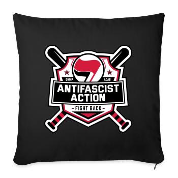 ANTIFA – Antifascist Action (II) - Sofakissenbezug 45 x 45 cm - Schwarz - Vorne