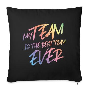 team best colorful - Sofa pillowcase 17,3'' x 17,3'' (45 x 45 cm) - black - Front