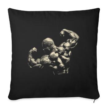 Bodybuilding - Housse de coussin décorative 45 x 45 cm - noir - Devant