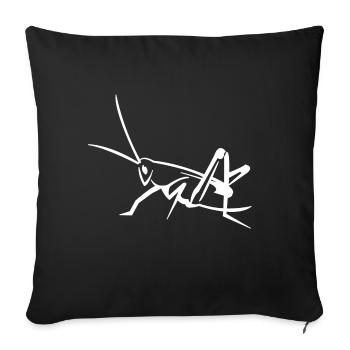 grasshopper - Sofa pillowcase 17,3'' x 17,3'' (45 x 45 cm) - black - Front
