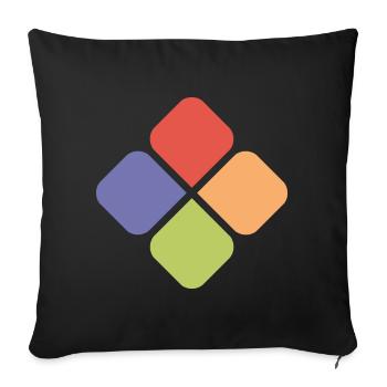 kleeblatt symbol colors shamrock Farben Geschenk - Sofakissenbezug 45 x 45 cm - Schwarz - Vorne