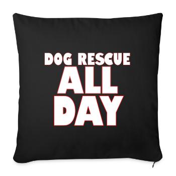 Dogs Animal Welfare - Sofa pillowcase 17,3'' x 17,3'' (45 x 45 cm) - black - Front