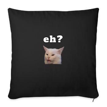 Smudge the Cat - Dîners Cat Memes - Housse de coussin décorative 45 x 45 cm - noir - Devant