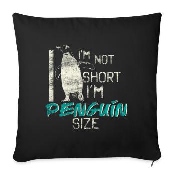 manchot - Housse de coussin décorative 45 x 45 cm - noir - Devant