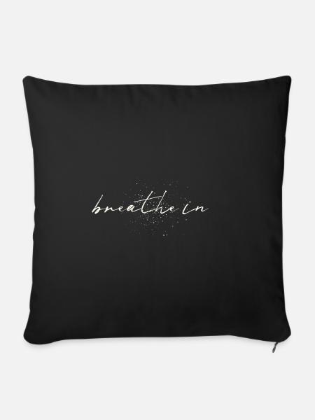 breathe in - Sofakissenbezug 45 x 45 cm - Schwarz