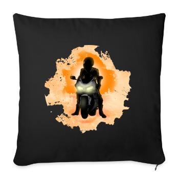 biker - Sofa pillowcase 17,3'' x 17,3'' (45 x 45 cm) - black - Front