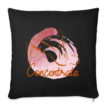 Pilates - Housse de coussin décorative 45 x 45 cm - noir - Devant