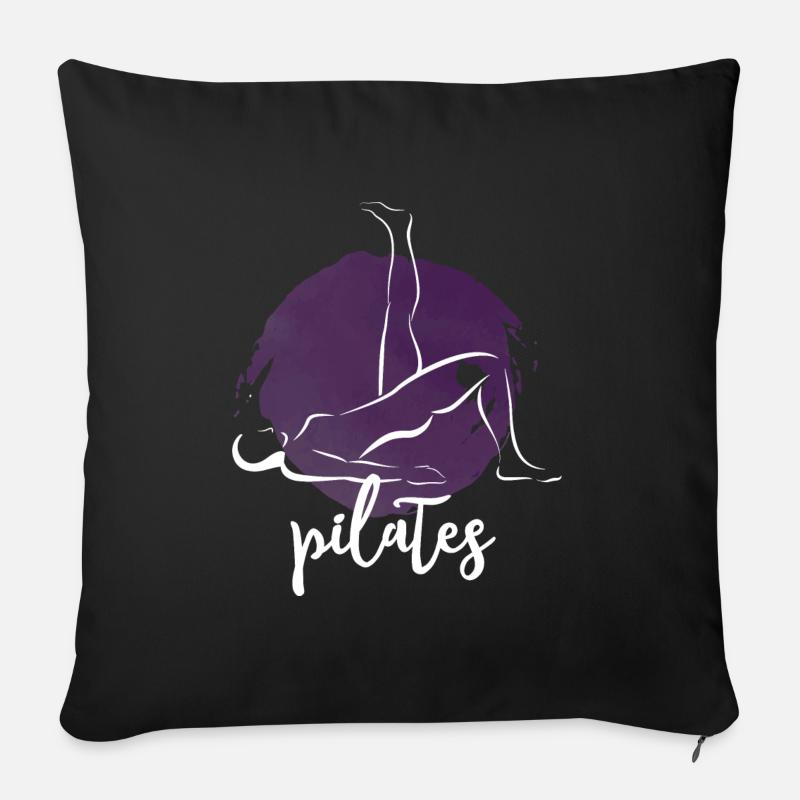 Pilates - Sofakissenbezug 45 x 45 cm - Schwarz