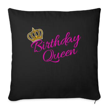Birthday Queen Partnerlook Statement Cool - Sofa pillowcase 17,3'' x 17,3'' (45 x 45 cm) - black - Front