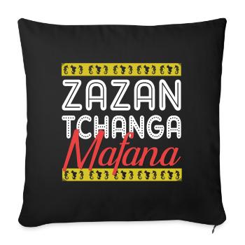 T-SHIRT ZAZAN TCHANGA MAFANA_MAYOTTE - Sofakissenbezug 45 x 45 cm - Schwarz - Vorne