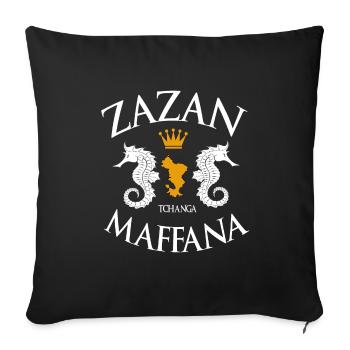 ZAZAN TCHANGA MAFFANA - Sofakissenbezug 45 x 45 cm - Schwarz - Vorne