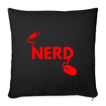 Informatique Nerd - Housse de coussin décorative 45 x 45 cm - noir - Devant