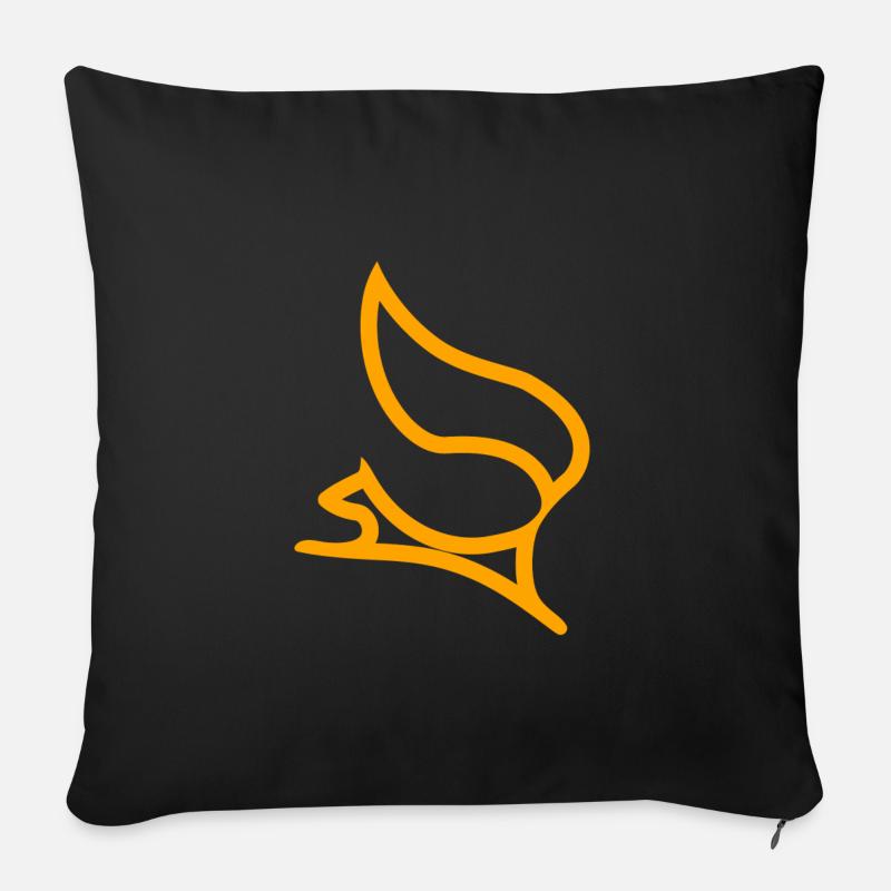 squirrel - Sofa pillowcase 17,3'' x 17,3'' (45 x 45 cm) - black