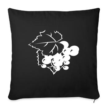 raisin - Housse de coussin décorative 45 x 45 cm - noir - Devant