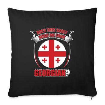 Géorgie - Housse de coussin décorative 45 x 45 cm - noir - Devant