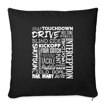 American Football Sayings Statement Motivation - Sofa pillowcase 17,3'' x 17,3'' (45 x 45 cm) - black - Front