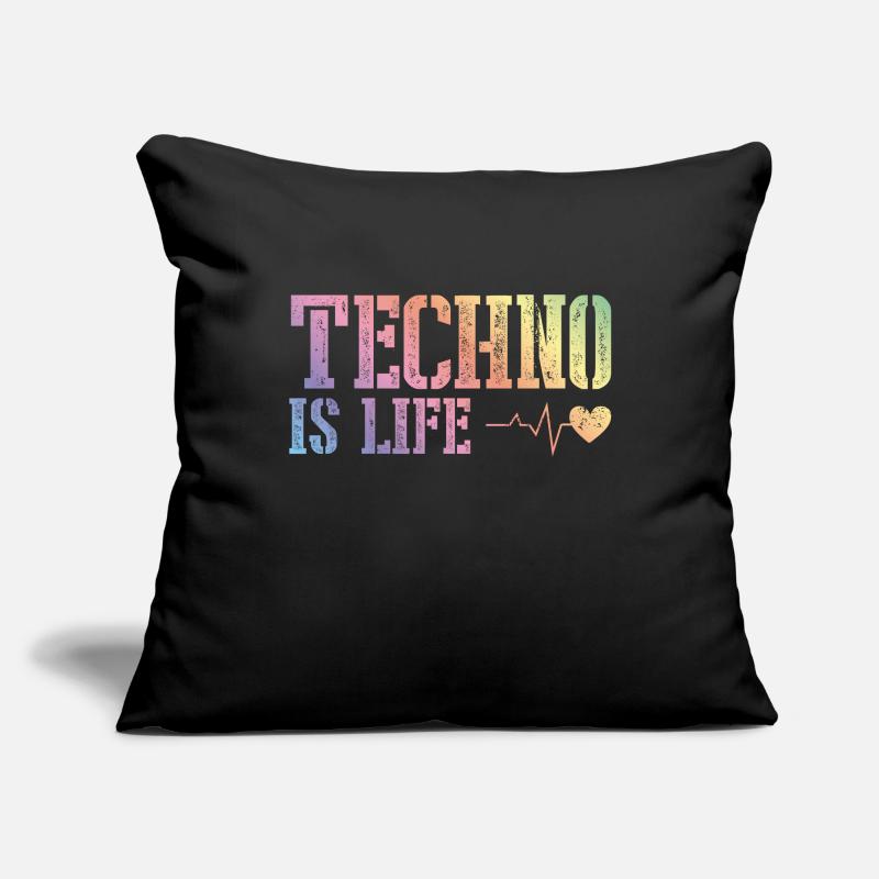 techno is alive Sofa pillowcase 17,3'' x 17,3'' (45 x 45 cm)