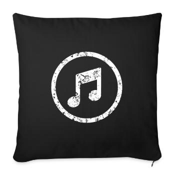 Musician Gift Idea - Sofa pillowcase 17,3'' x 17,3'' (45 x 45 cm) - black - Front