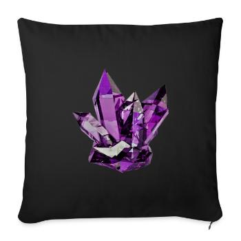 Purple geode - Sofa pillowcase 17,3'' x 17,3'' (45 x 45 cm) - black - Front