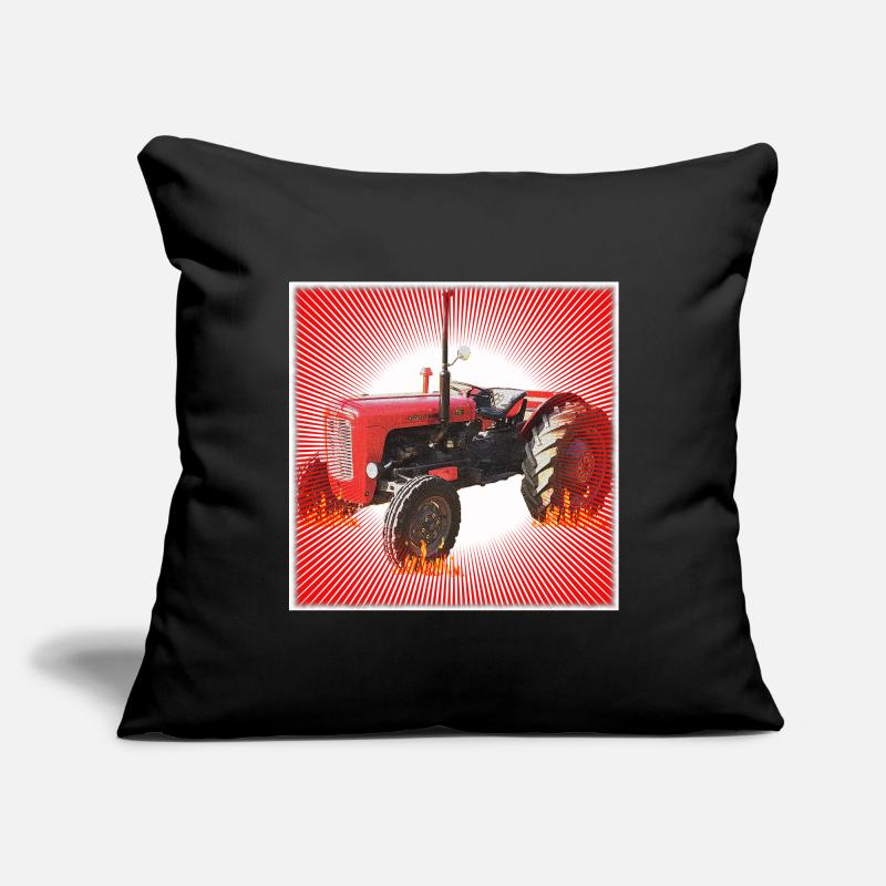 Red Tractor with Radiant Pattern Sofa pillowcase 17,3'' x 17,3'' (45 x 45 cm)