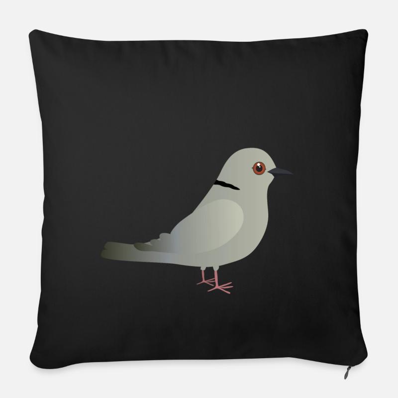 Tourterelle - Housse de coussin décorative 45 x 45 cm - noir