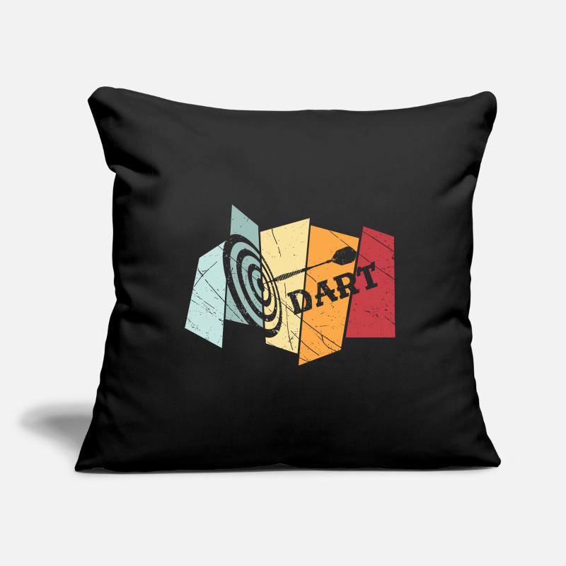 Fléchettes Rétro Joueurs Cadeau Fléchettes Fléchettes Fléchettes Housse de coussin décorative 45 x 45 cm