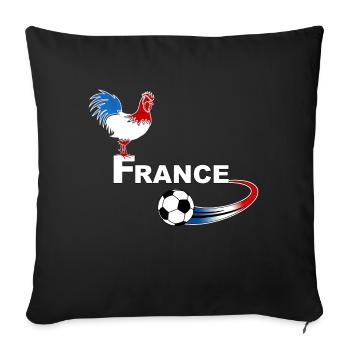 football france 08 - Housse de coussin décorative 45 x 45 cm - noir - Devant