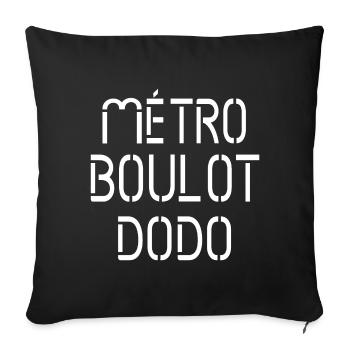 Abstract Subway Typography in Black and White - Sofa pillowcase 17,3'' x 17,3'' (45 x 45 cm) - black - Front