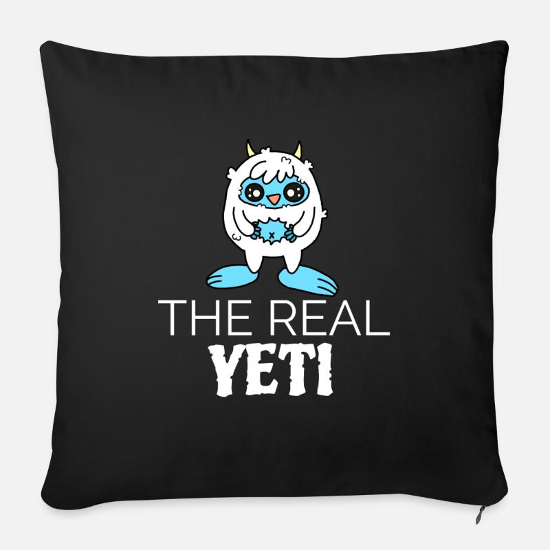 YETI - Sofakissenbezug 45 x 45 cm - Schwarz