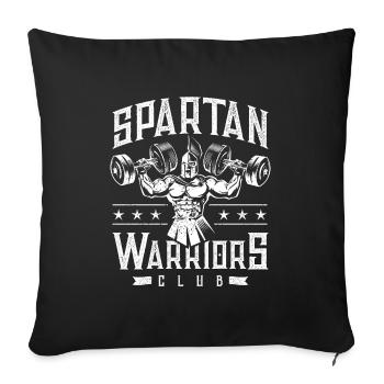 Haltères Spartan Warriors Club - Housse de coussin décorative 45 x 45 cm - noir - Devant