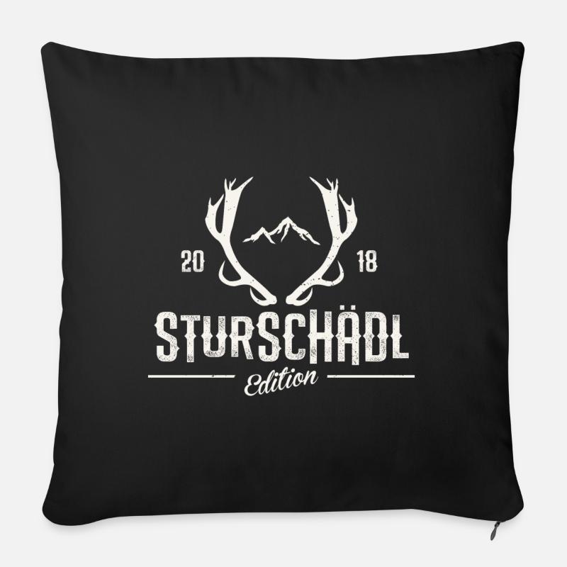 Sturschädl Edition: Für echte Sturköpfe mit Stil - Sofakissenbezug 45 x 45 cm - Schwarz