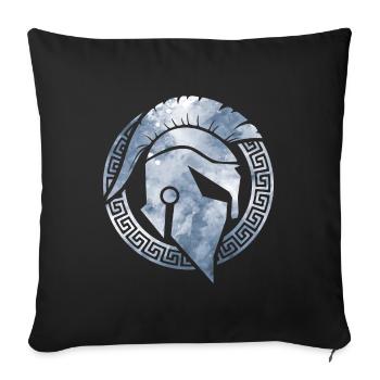 spartan helmet symbol - Sofakissenbezug 45 x 45 cm - Schwarz - Vorne