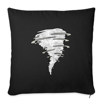 Tornado - Sofakissenbezug 45 x 45 cm - Schwarz - Vorne
