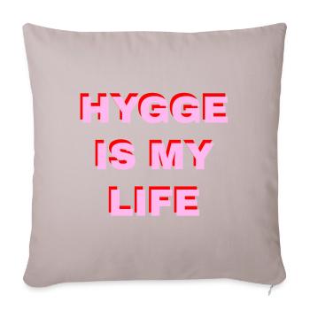 Hygge Is My Life - Housse de coussin décorative 45 x 45 cm - taupe clair - Devant