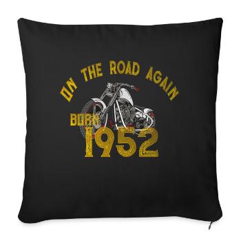 1952 - Sofa pillowcase 17,3'' x 17,3'' (45 x 45 cm) - black - Front
