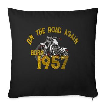1957 - Housse de coussin décorative 45 x 45 cm - noir - Devant