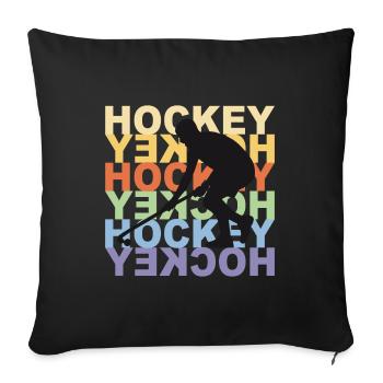 Hockey Hockey Hockey - Sofakissenbezug 45 x 45 cm - Schwarz - Vorne