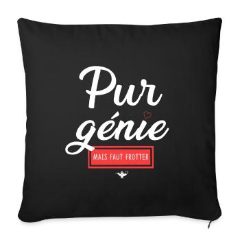 Humour and Emotion Chatastrophe - Sofa pillowcase 17,3'' x 17,3'' (45 x 45 cm) - black - Front