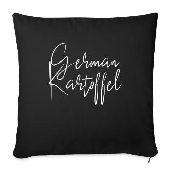 German Kartoffel - Sofakissenbezug 45 x 45 cm - Schwarz - Vorne
