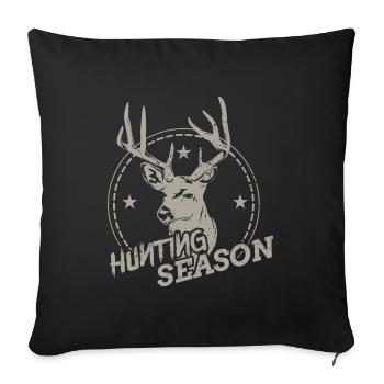 Chasseurs - Housse de coussin décorative 45 x 45 cm - noir - Devant