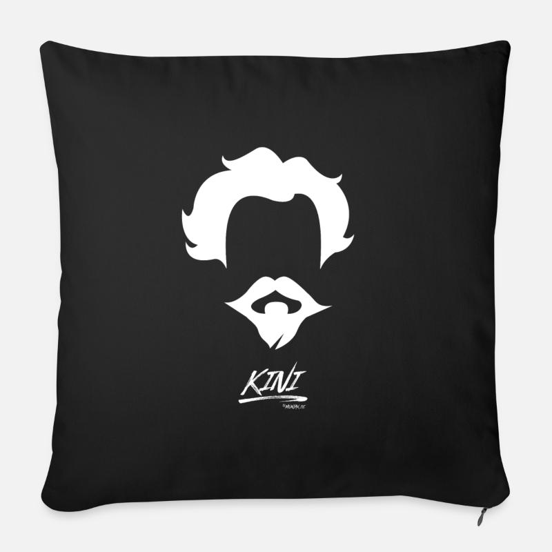 KINI WEISS - Sofakissenbezug 45 x 45 cm - Schwarz
